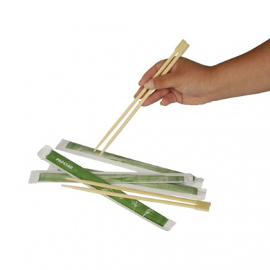 50 Paar Essstäbchen 23 cm einzeln gehüllt