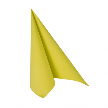 20 Servietten -ROYAL Collection- 1/4-Falz 25 cm x 25 cm limonengrün