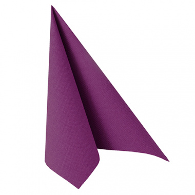 20 Servietten -ROYAL Collection- 1/4-Falz 40 cm x 40 cm lila