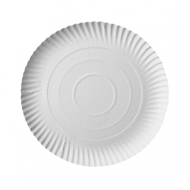 50 Teller, Pappe -pure- rund Ø 24 cm 2 cm weiss