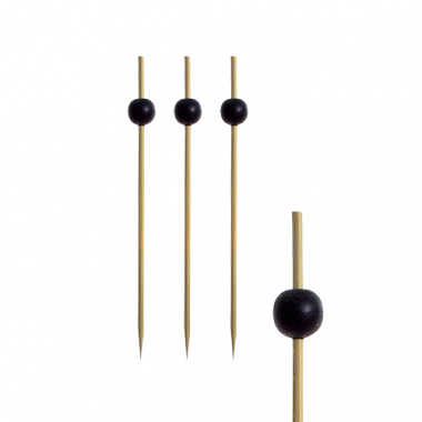 250 Fingerfood - Spieße 12,5 cm -Black Pearl-
