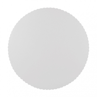 100 Tortenunterlagen, Pappe -pure- rund Ø 28 cm weiss mit gezacktem Rand