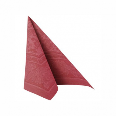 50 Servietten ROYAL Collection 1/4-Falz 40 cm x 40 cm bordeaux Ornaments