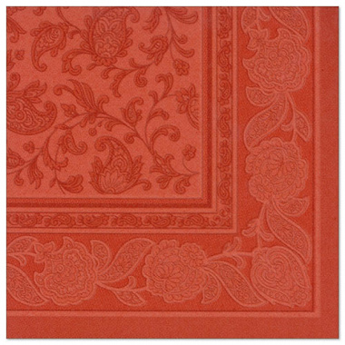 50 Servietten ROYAL Collection 1/4-Falz 40 cm x 40 cm terracotta Ornaments