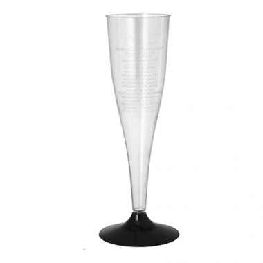 6 Stiel-Gläser für Sekt, PS 0,1 l Ø 5 cm 17,5 cm glasklar