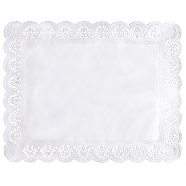 100 Spitzenpapiere eckig 46 cm x 36 cm weiss