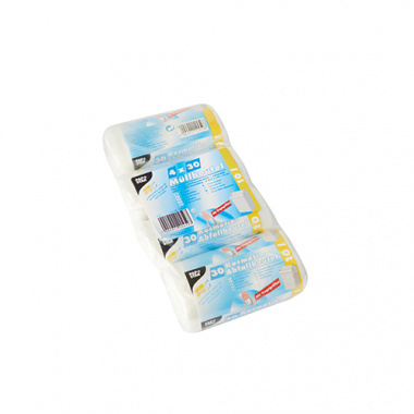 120 Müllbeutel mit Tragegriffen, HDPE 10 l 42 cm x 39,5 cm transparent
