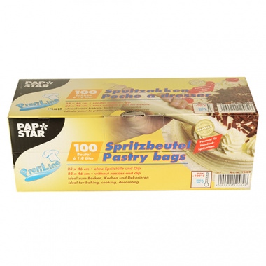 100 Spritzbeutel 1,8 l 46 cm x 23 cm transparent