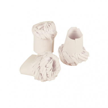 100 Geflügelmanschetten Ø 1,8 cm 4,5 cm weiss