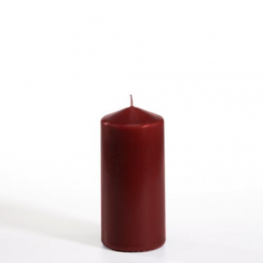 Stumpenkerze Ø 60 mm 130 mm bordeaux