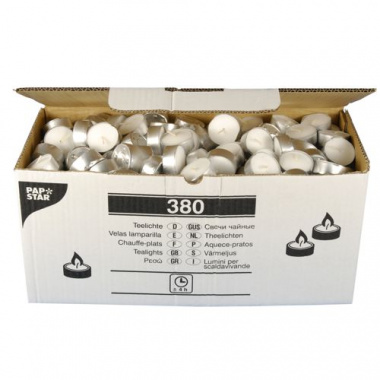 380 Teelichter Ø 37 mm 14 mm weiss