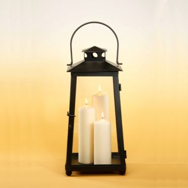 3 Kamin-und Laternenkerzen Ø 70 mm creme