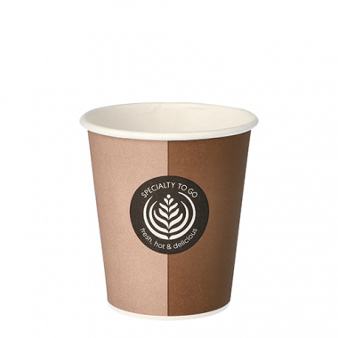 50 Trinkbecher, Pappe -To Go- 0,2 l Ø 8 cm 9,1 cm Einweg Kaffeebecher