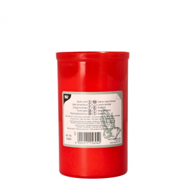 Grablicht T3 Ø 6,4 cm 10 cm rote Hülle ohne Deckel
