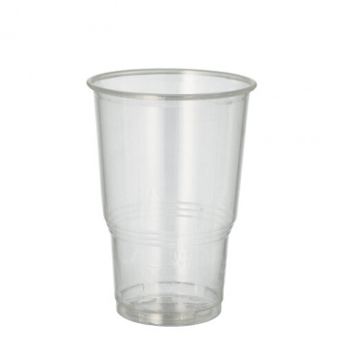 70 Kaltgetränkebecher, PLA -pure- 0,25 l Ø 7,8 cm 11 cm glasklar mit Schaumrand