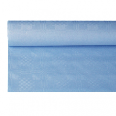 Papiertischtuch mit Damastprägung 8 m x 1,2 m hellblau