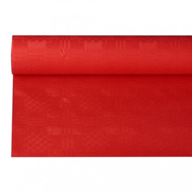 Papiertischtuch mit Damastprägung 8 m x 1,2 m rot