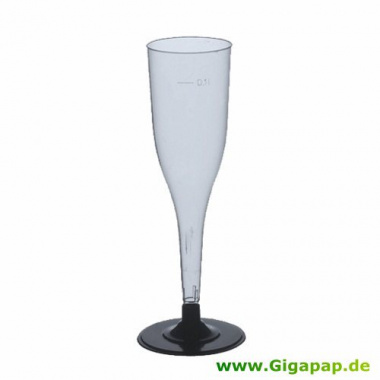 50 Stiel-Gläser (Oberteile) für Sekt, PS 0,1 l Ø 5 cm 17,5 cm glasklar
