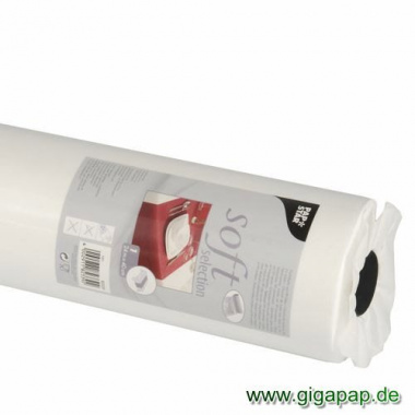 Tischläufer, stoffähnlich, Vlies soft selection 24 m x 40 cm weiss auf Rolle
