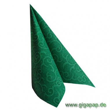 50 Servietten ROYAL Collection 1/4-Falz 40 cm x 40 cm dunkelgrün Casali