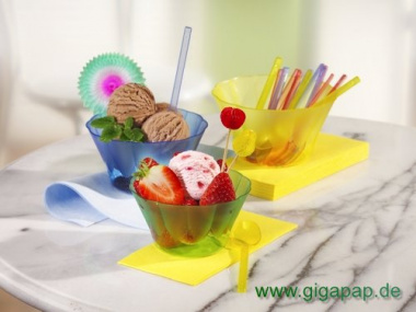 54 Eis- und Dessertbecher, PS rund 400 ml Ø 12 cm 7 cm pink -Royal-