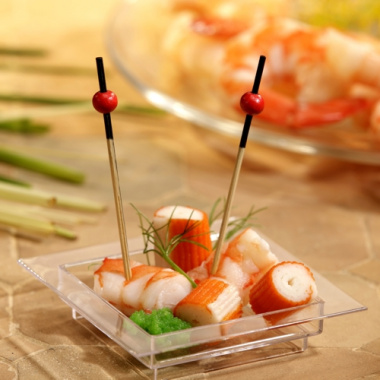 250 Fingerfood - Spieße 7 cm -Red Pearl-