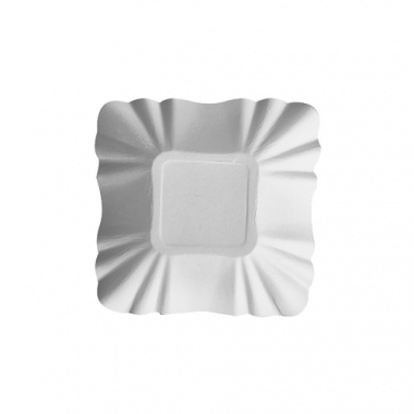 250 Schalen, Pappe -pure- eckig 9 cm x 9 cm x 3 cm weiss