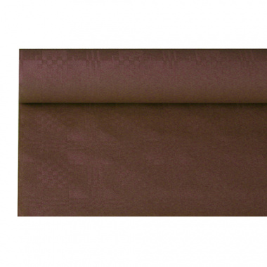 Papiertischtuch mit Damastprägung 6 m x 1,2 m braun