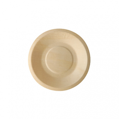 50 Fingerfood - Teller, Holz pure rund Ø 14 cm · 2 cm