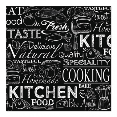 20 Servietten, 3-lagig 1/4-Falz 33 cm x 33 cm Kitchen