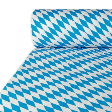 Papiertischtuch mit Damastprägung 50 m x 1 m Bayrisch Blau