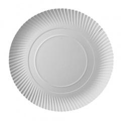 100 Teller, Pappe -pure- rund Ø 32 cm 2 cm weiss