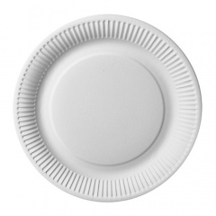50 Teller, Pappe -pure- rund Ø 26 cm weiss extra stark