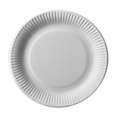 100 Teller, Pappe -pure- rund Ø 23 cm weiss