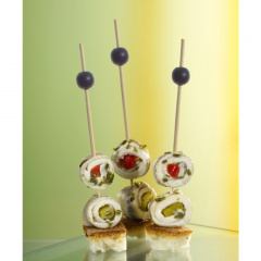 250 Fingerfood - Spieße 12,5 cm -Black Pearl-