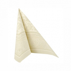 50 Servietten ROYAL Collection 1/4-Falz 40 cm x 40 cm champagner Ornaments