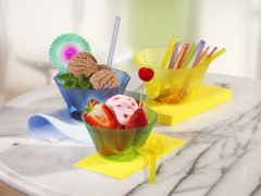 66 Eis- und Dessertbecher, PS rund 300 ml Ø 11 cm 6,5 cm grün -Royal-