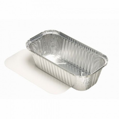 10 Schalen, Alu + Einlegdeckel, Pappe PE beschichtet eckig 1,5 l 24,8 cm x 12,8 cm x 7 cm