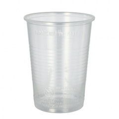 50 Trinkbecher, PP 0,4 l Ø 9,5 cm 12,2 cm transparent mit Schaumrand