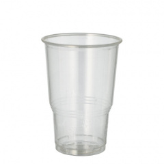 70 Kaltgetränkebecher, PLA -pure- 0,25 l Ø 7,8 cm 11 cm glasklar mit Schaumrand