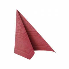 20 Servietten \ROYAL Collection\ 1/4-Falz 40 cm x 40 cm bordeaux \Ornaments\- 17052