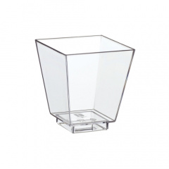 50 Fingerfood - Schalen eckig 5 cm x 4,5 cm x 4,5 cm glasklar Kunststoff