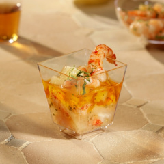 50 Fingerfood - Schalen eckig 5 cm x 4,5 cm x 4,5 cm glasklar Kunststoff
