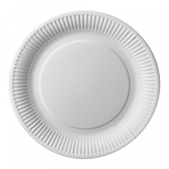 25 Teller, Pappe -pure- rund Ø 26 cm weiss extra stark