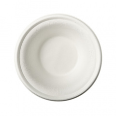 50 Schalen, Zuckerrohr -pure- 380 ml Ø 15,1 cm 4,6 cm weiss