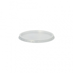 100 Deckel für Verpackungsbecher, PP rund Ø 10,1 cm 0,8 cm transparent