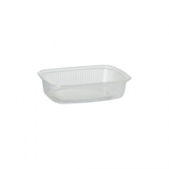 100 Verpackungsbecher, PP eckig 125 ml 2,8 cm x 8,1 cm x 10,8 cm transparent
