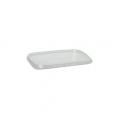 100 Deckel für Verpackungsbecher, PP eckig 0,6 cm x 8,1 cm x 10,8 cm transparent
