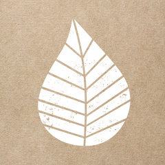 20 Servietten, 3-lagig 1/4-Falz 33 cm x 33 cm natur Graphic Leaves