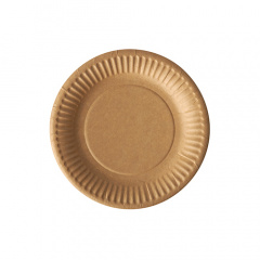 100 Teller, Pappe pure rund Ø 15 cm braun